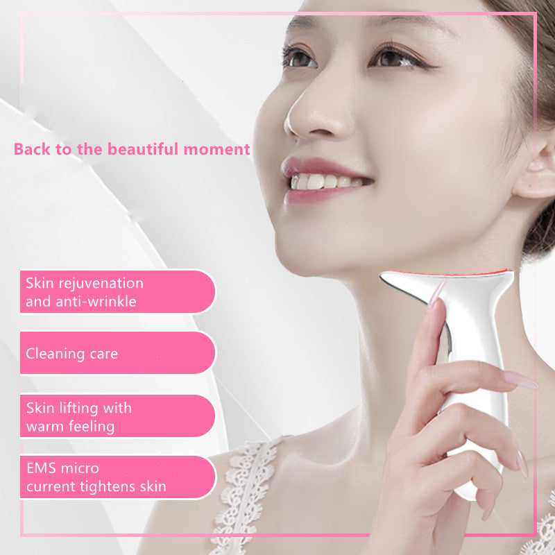 Neck Massager Color Light Skin Rejuvenation Neck Beauty Device Neck Massager Color Light Skin Rejuvenation Neck Beauty Device
